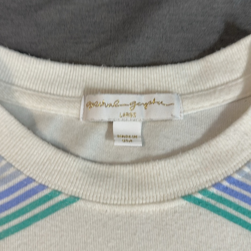 Spiritual Gangster Stripe Malibu Pullover Cropped Sweatshirt size Large - Picture 6 of 9